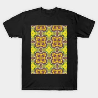 Pea Green, Purple Squarish Pattern - WelshDesignsTP004 T-Shirt